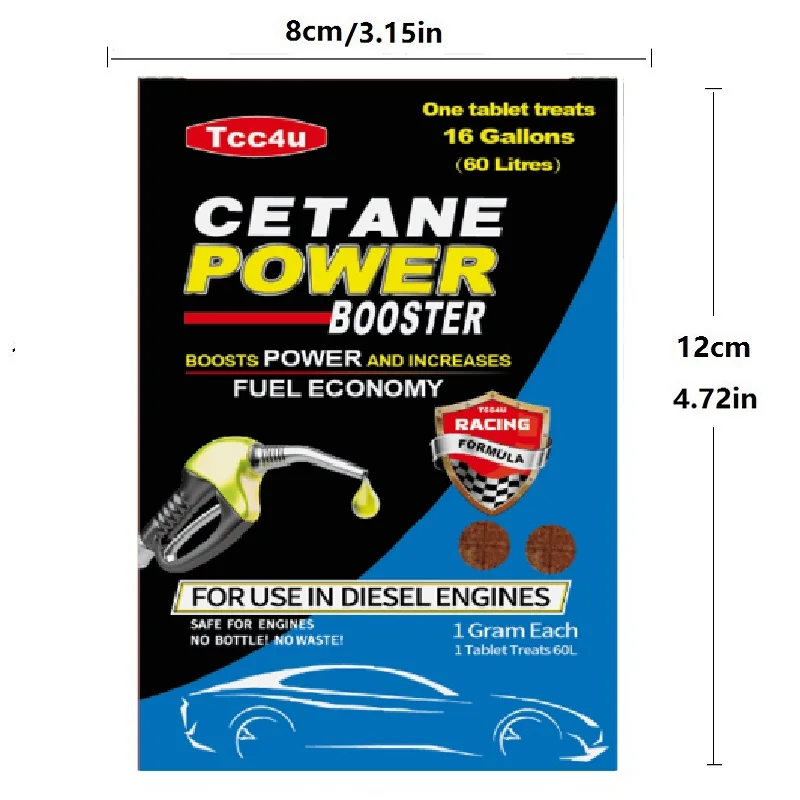 Treats 16Gallons/600Litres Diesel Power Booster Increases MPG Removes Carbon Deposit Black Smoke Fuel Saver Injector Cleaner fuel saver diesel additive