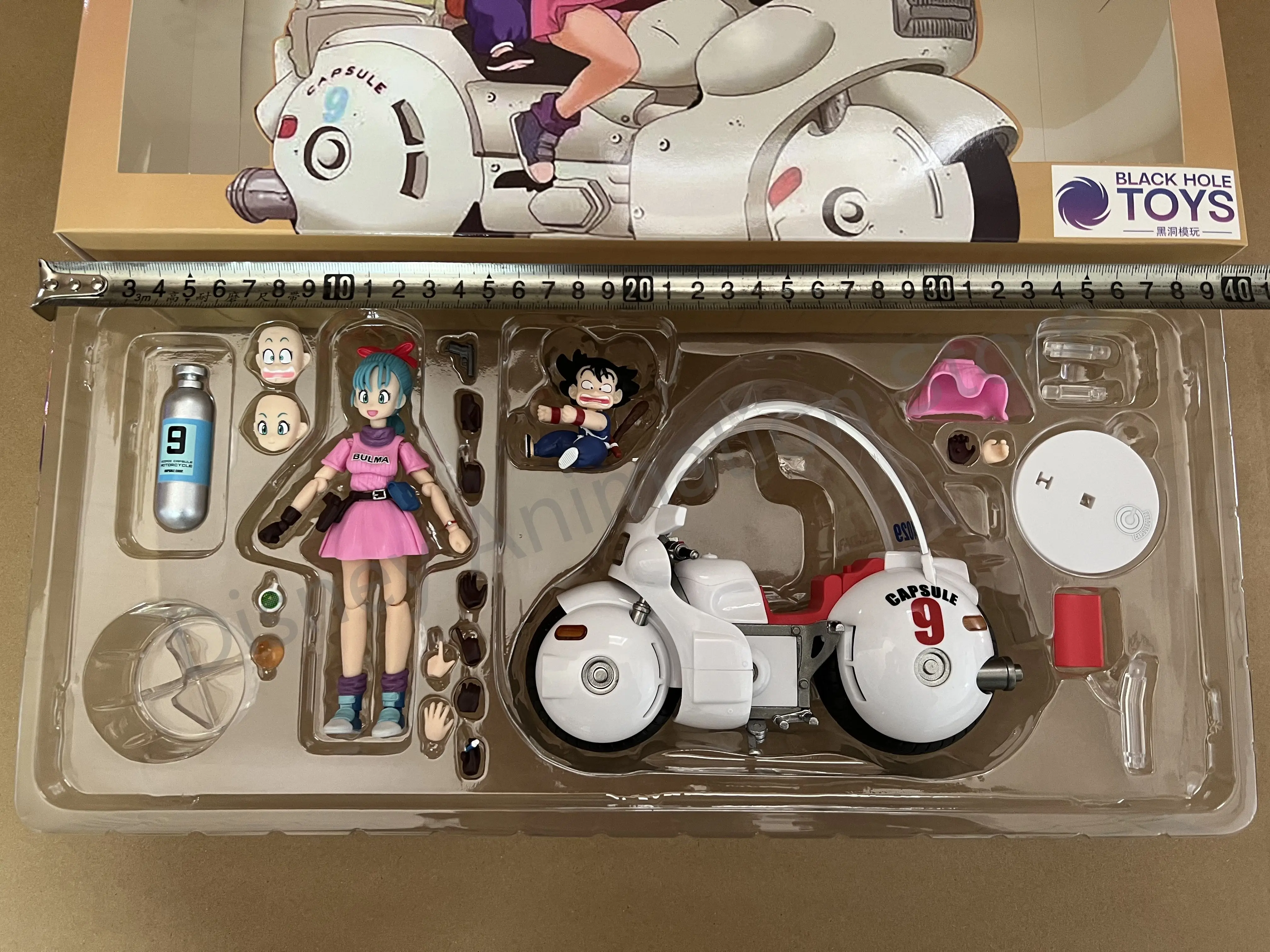 재고 블랙홀 드래곤볼 오토바이 소녀 캡슐, No.9 Bulma Goku 세트 Shf 액션 피규어 컬렉션, 귀여운 모델 선물