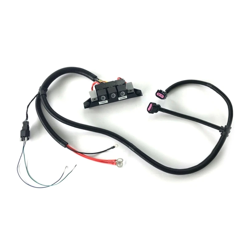 

28GB Compatible for XL 1500 1600 2500 3500 674-00923 JCTFN22 Car Double Fan Wiring Harness Ensure Smooth Circuit Transmission