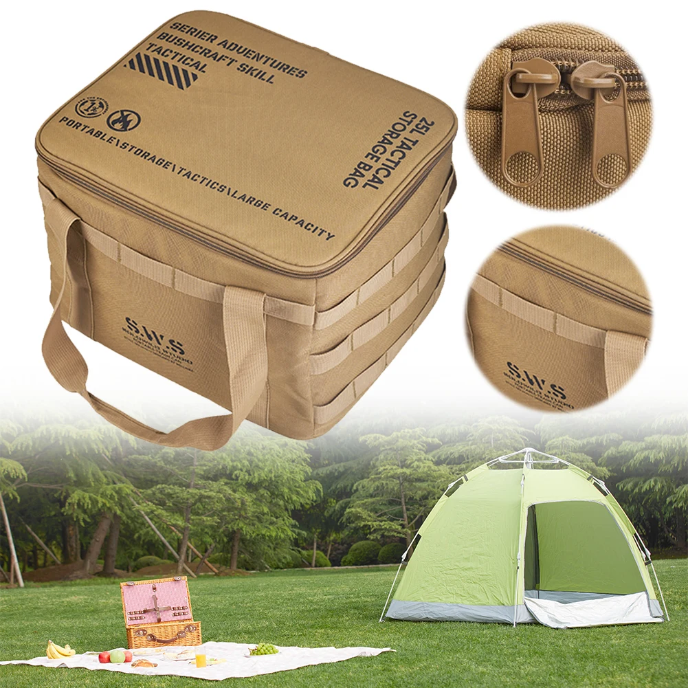 25L Camping Storage Bag Large Capacity Outdoor Camping Organizer Multifunctional Gas Canister Picnic Bag for Outdoor Picnic Tool
