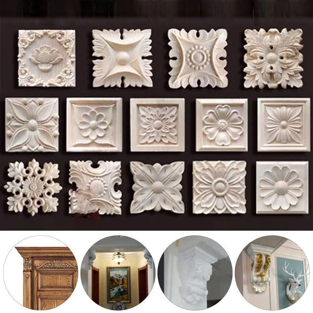 

Винтажная резная древесина в разных стилях, новый европейский стиль, однотонные украшения, ремесла, аксессуары для мебели, домашний декор