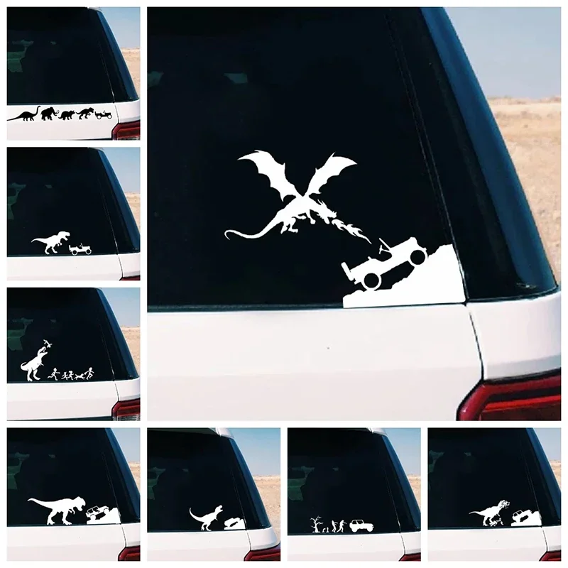 

Car Sticker Personality Dinosaur Vinyl Decals for Car Bumper Body Rear Window Decorative Decals Waterproof
