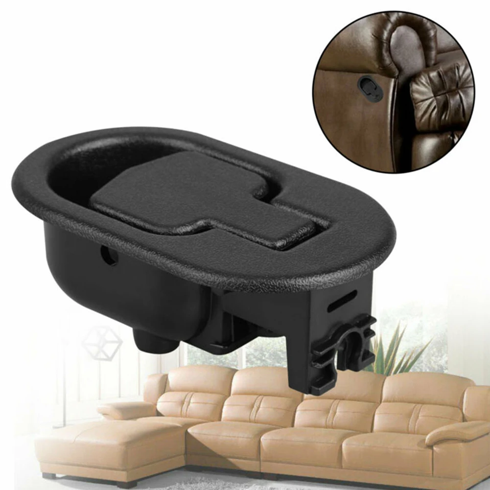 

1pc Sofa Couch Release Recliners Chair Black Oval Pull Handle Lever ABS Replacement Parts Hardware Sofa Accessories