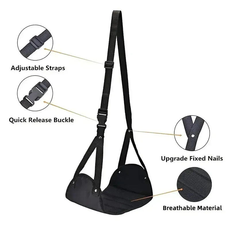 Airplane Footrest Hammock Flight Car Travel Seat Foot Rest Pad Adjustable Train Portable Sleeping Pillows Accessories airplane footrest,foot hammocks