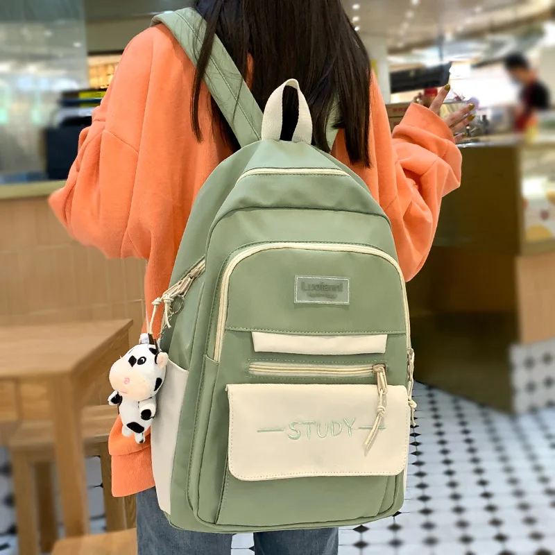 Backpack School Bag Green Waterproof Green Backpack Backpack Green