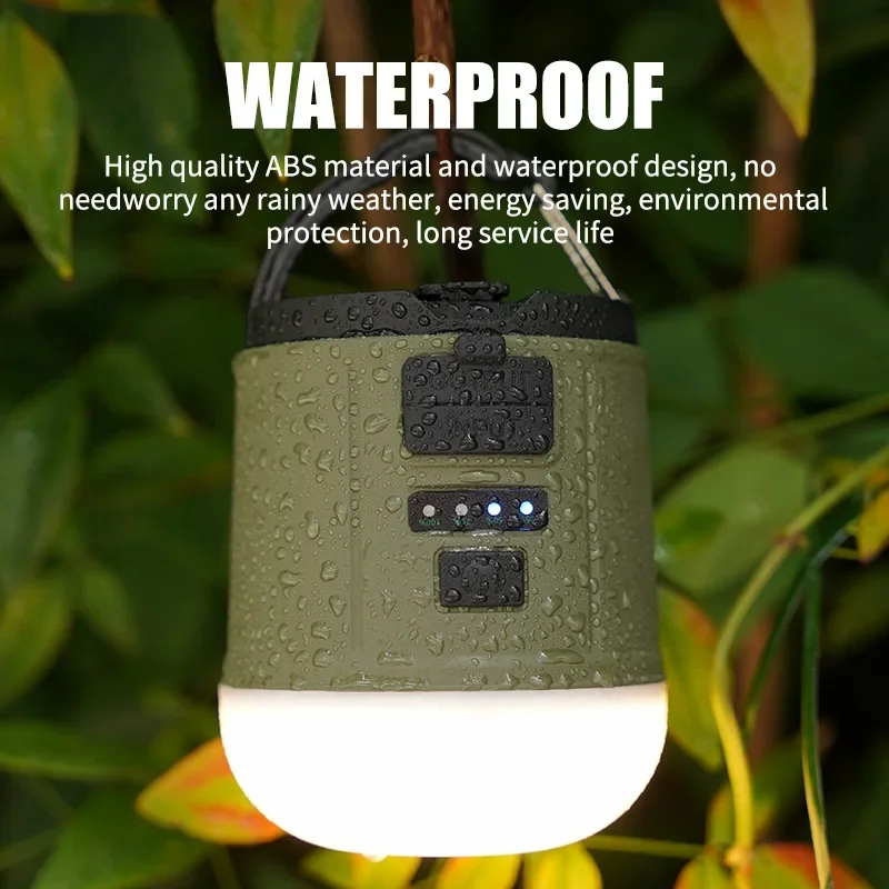 High Power Camping Lantern Tents Lamp USB Rechargeable Portable Camping Lights Outdoor Hiking Night Hanging Lamp