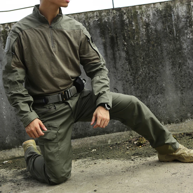 Tactical Suit PAZAGUILA Frogman Combat Shirts Pants Set Men Field Training FROG Scouting Uniform CS Airsoft Shot Kit