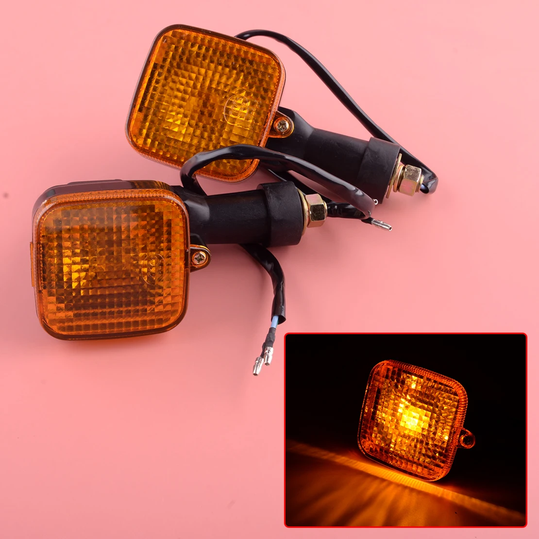 Keenso Motorcycle Indicator 12v Euro Triangle Smoke Flush Mount