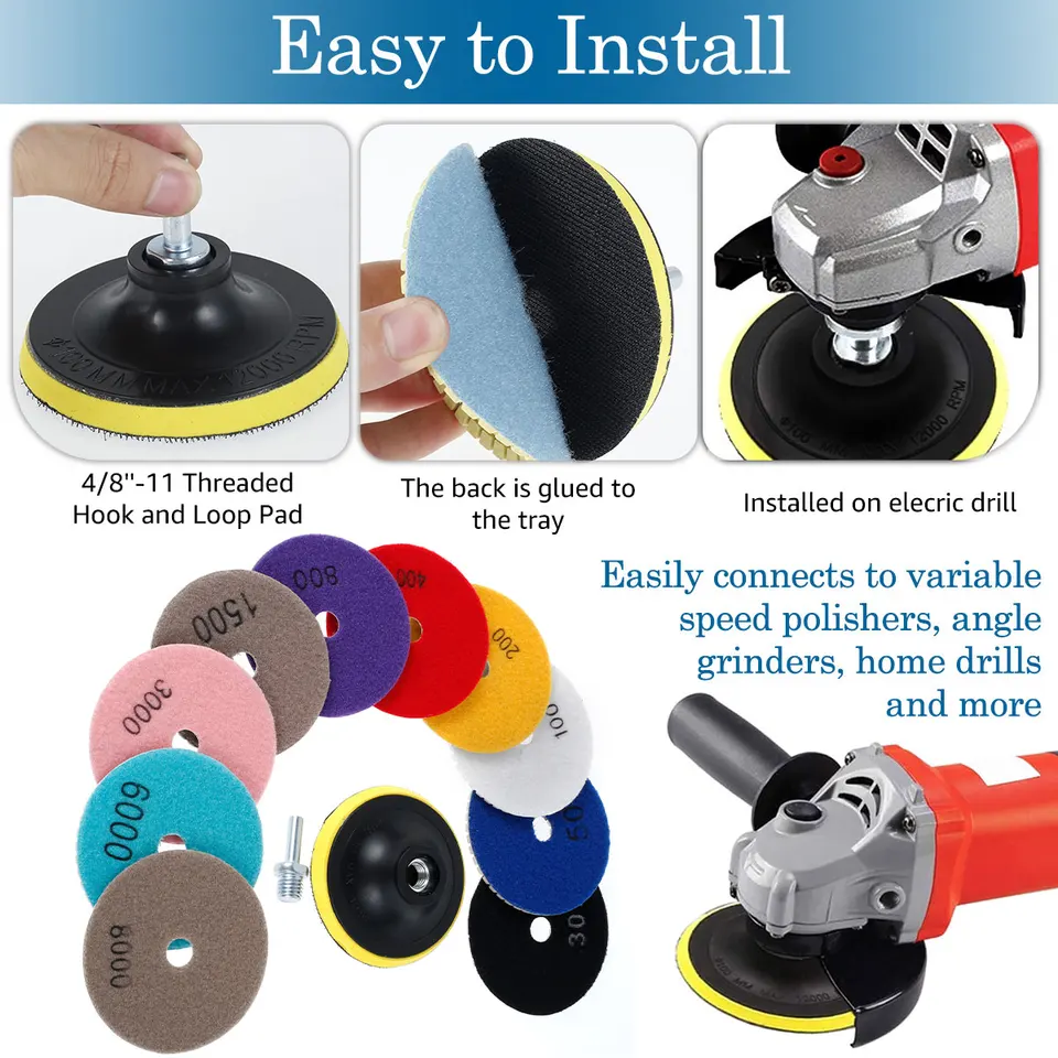 1pcs 3/4inch Flexible Sanding Grinding Disc Wet Diamond Polishing Pads Ceramic Marble Granite Stone Tile Hand Tools