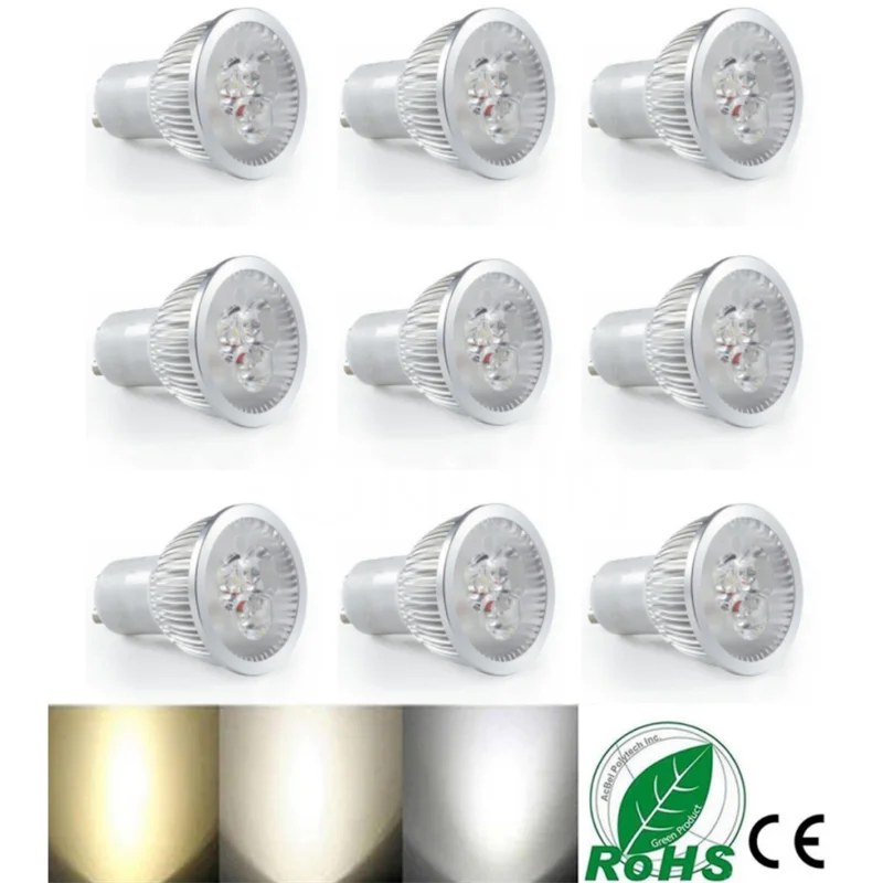 

GU10 LED Lamp Spotlight Bulb 9W 12W 15W led lampara 220V GU 10 bombillas led MR16 AC DC 12V Red Green Blue Lampada Spot light