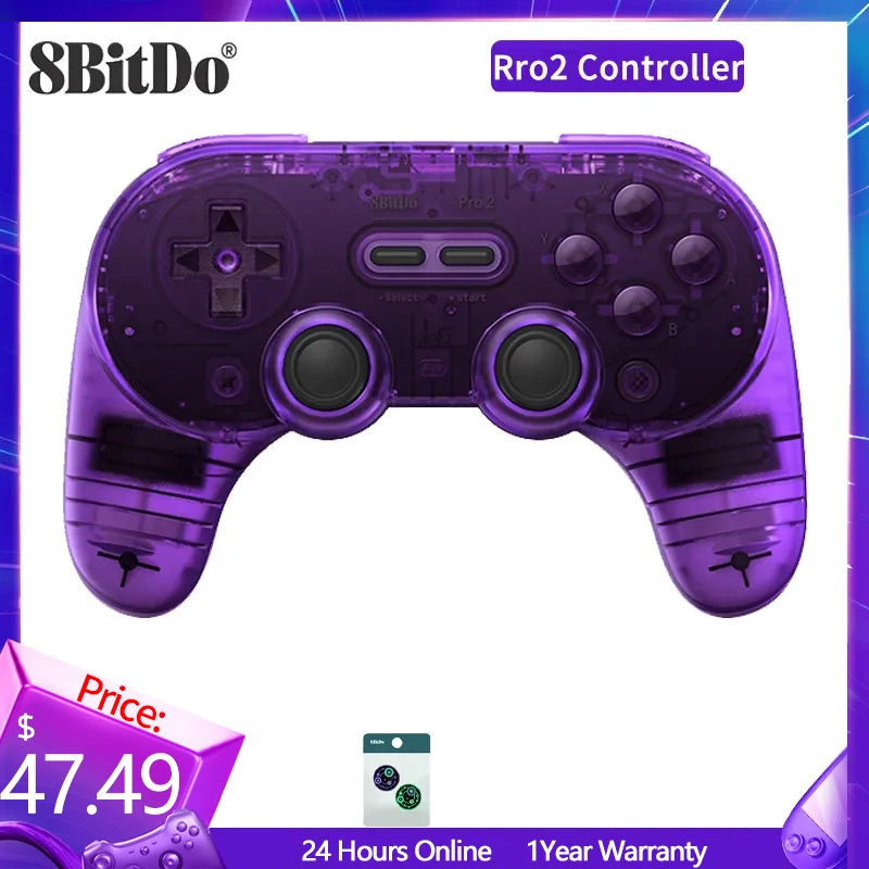 8Bitdo Pro 2 Controller Wireless Bluetooth Per Switch Oled Pc Macos Android Steam Raspberry Pi Gamepad