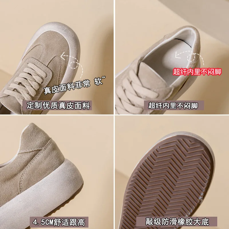 

Кроссовки женские из натуральной кожи, повседневные туфли на платформе, клоги, круглый носок, без каблука, повседневная обувь, Мокасины с перекрестной платформой, белые