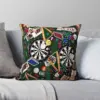 Game Room Billiards Darts Cards Square Pillowcase Polyester Linen Velvet Pattern Zip Decorative Pillow Case Home Cushion Cover 1