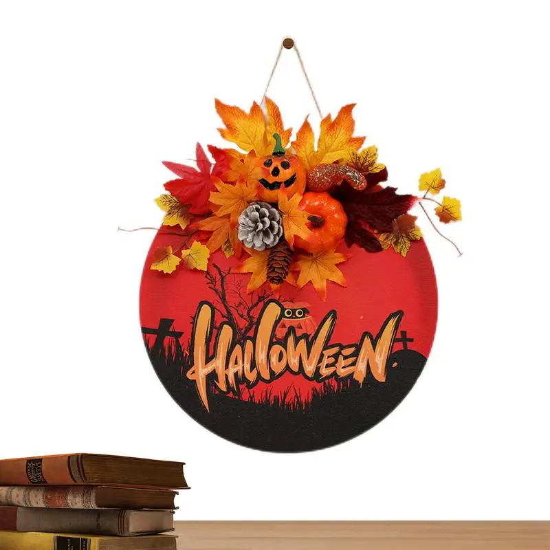 

Осенний венок для входной двери, Осенний подвесной венок для наружной стены, украшение для дома, фермерского дома, 1 шт.