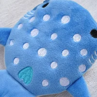 Fashion Cute Blue Shark Mini Whales Coin Purse Plush Zipper Coin Wallet Designer Women's Small Change Bag Key Earphone Pouch 2