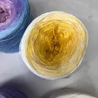 300g Colorful Pure Cotton Cake Gradient Cotton Rainbow DIY Scarf Shawl Skirt Wool 2