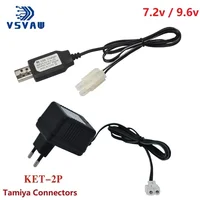 7.2v 9.6v Charger for NiCd NiMH battery Input 100v-240v Output 7.2v 250ma with Tamiya Plug Kep-2p Plug 9.6v charger For RC toys 1