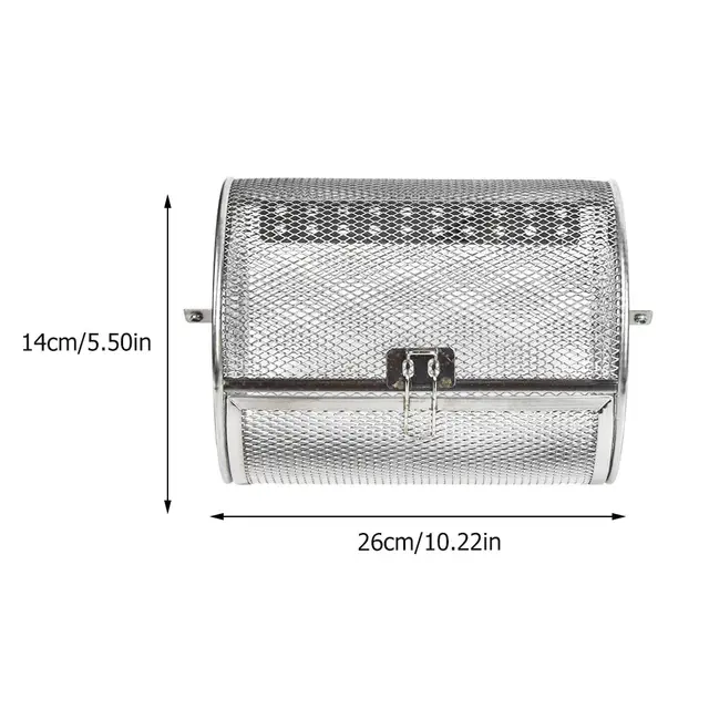 1Pc Gördülő Grill -Kosár Grillezett Ketrec Rotisserie Mogyoróbab Sütő Airfryer Francia Krumpli Bbq Kosár - Image 3