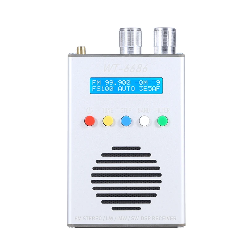 

TEF6686 Полнодиапазонный FM/MW/короткая волна HF/LW радиоприемник + ЖК + аккумулятор 1800 мАч + металлическая строка + динамик + антенна