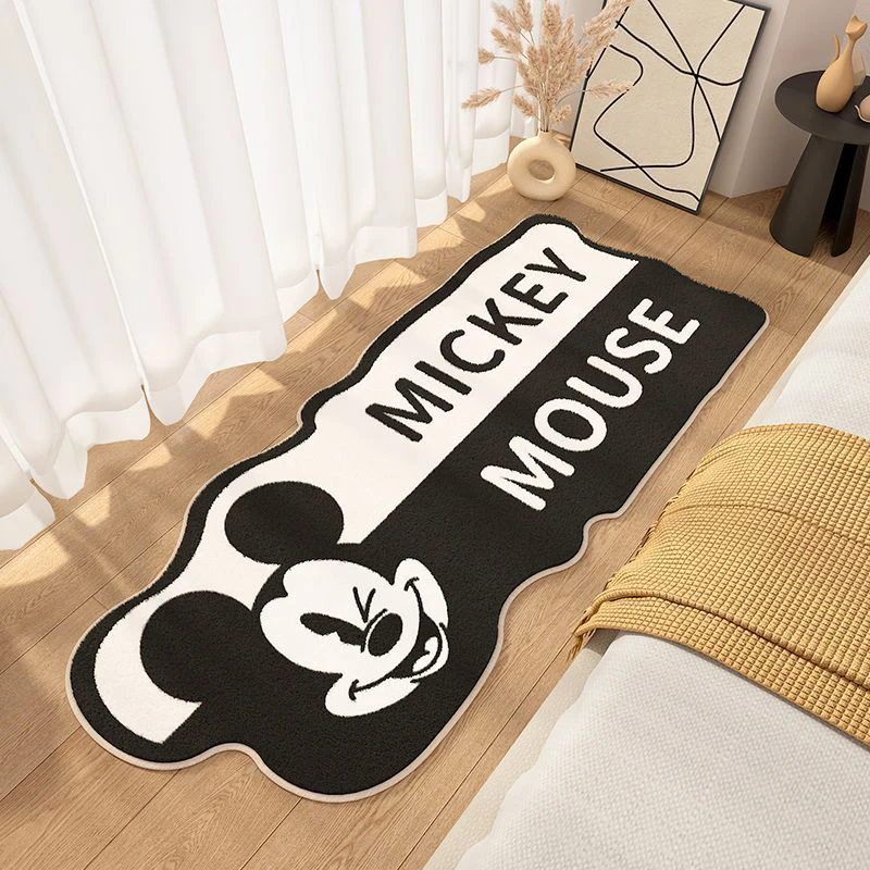 Disney Mickey Mouse Cushion Anime Carpet Bathroom Non-slip Mat Kawaii Faux Cashmere Absorbent Carpets Living Room Bathroom Mat 2