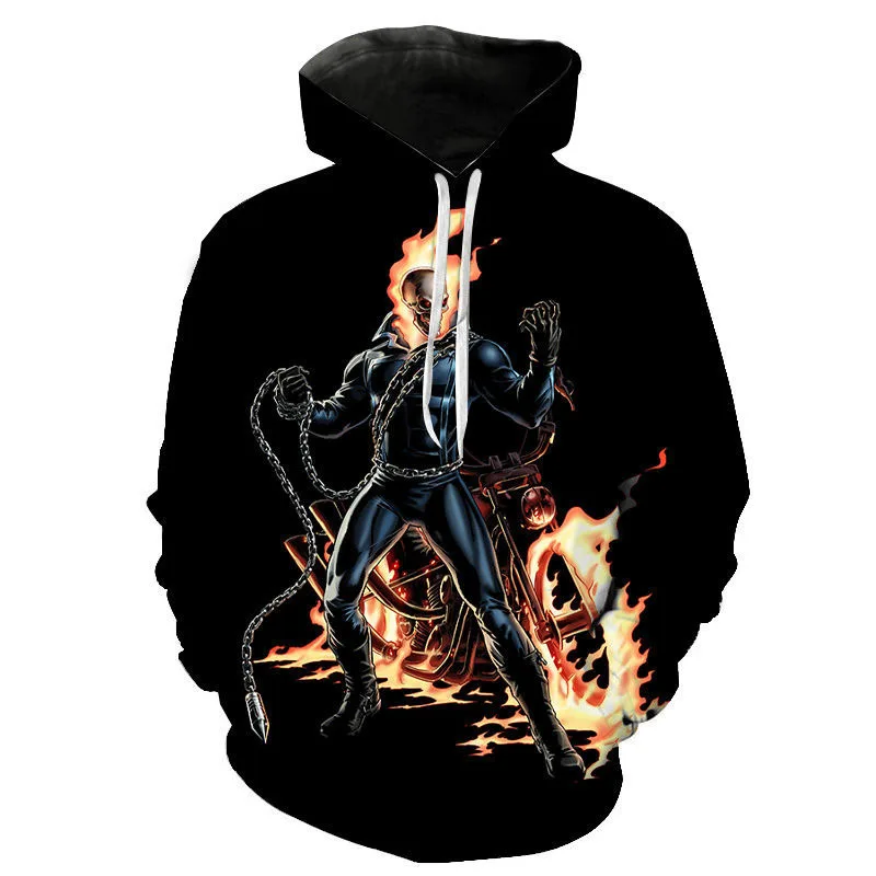 

Terror Flame Skull Men's Hoodies Casual Fashion Unisex Spring Teens Long Sleeve 2022 Hot Sale Funny Tops Streetwear 3D Printed