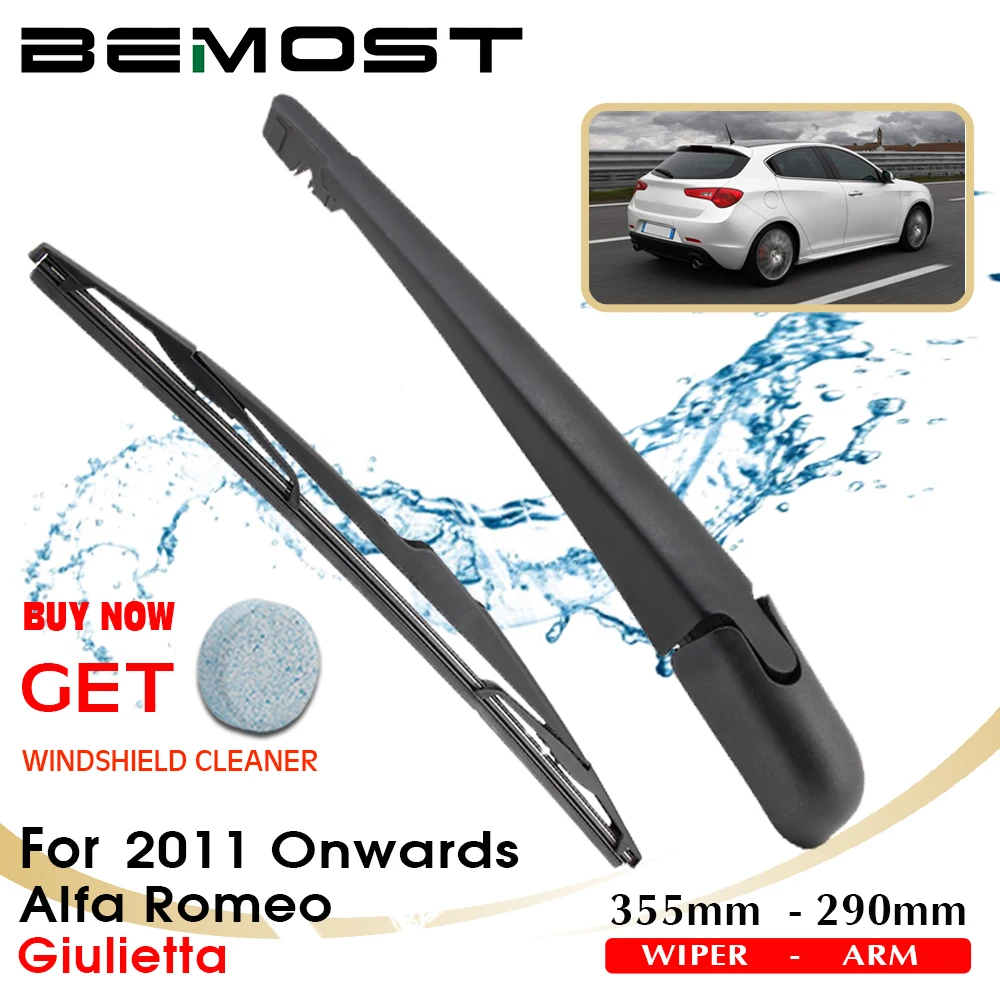 

Car Rear Windshield Wiper Arm Blade Brushes For Alfa Romeo Giulietta 2011 Onwards Hatchback 355MM Windscreen Auto Styling