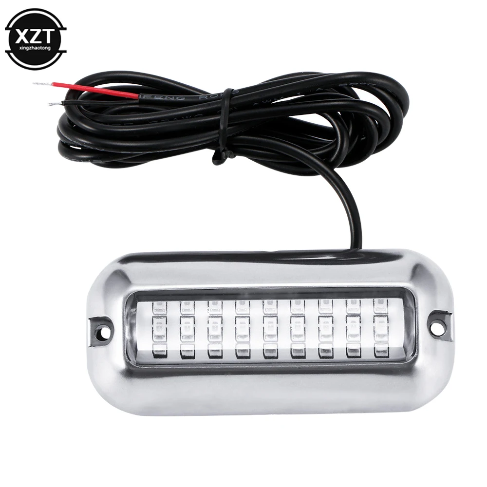 27LED Blue/White/Red Stainless Waterproof Lights Underwater Pontoon For Marine Boat Transom&Blue Light Sailing Lamp 50W marine boat lights