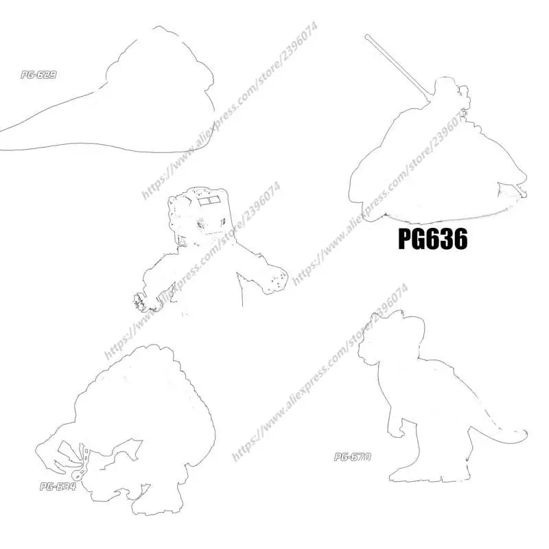 

Фигурки-конструкторы PG629 PG634 PG670 JD120 PG636