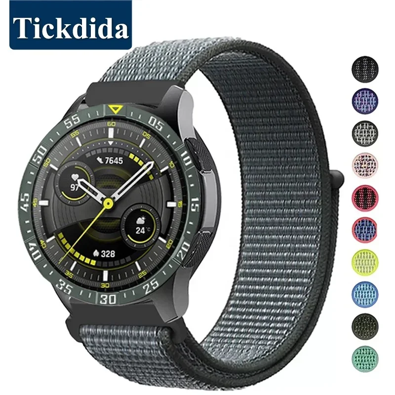 

20mm 22mm Nylon Loop Strap for Huawei Watch GT 3 SE GT3 SE Amazfit GTR 4 3 Bracelet for Samsung Watch 5 Band