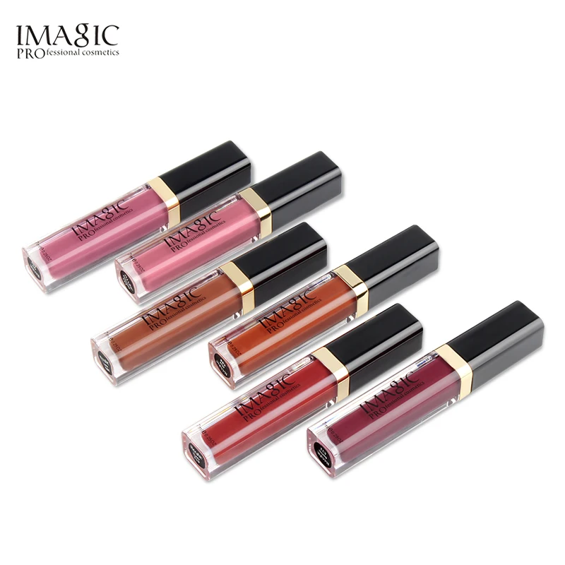 IMAGIC Matte Lip Gloss Waterproof  Liquid Lipgloss Matte Long Lasting Sexy Cosmetic Beauty Keep 24 Hours Makeup lips 6