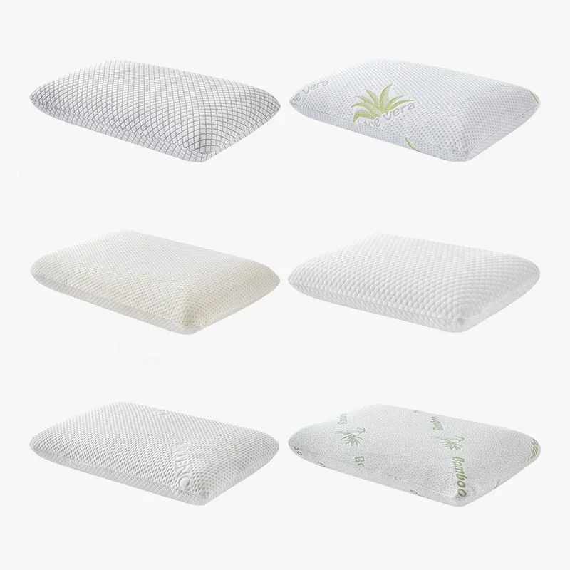 Bamboo Fiber Skin-friendly Memory Foam Pillow Slow Rebound Bread Pillow Single Hotel Cervical Neck Care Home Pillow Core 6