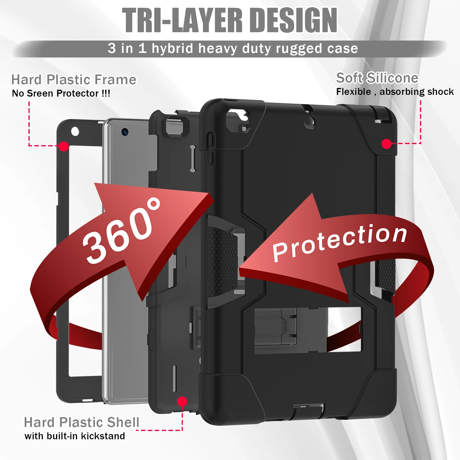 Rugged Shockproof Case For iPad 9.7