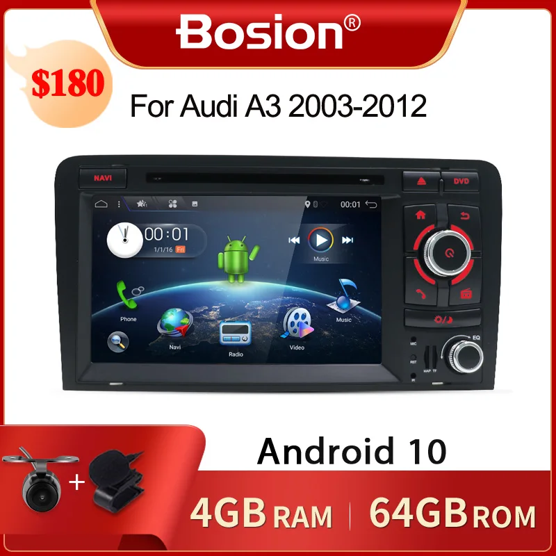 Автомагнитола Bosion 7 дюймов HD 2 Din Android 10 0 PX6 мультимедийный DVD-плеер GPS-навигация для