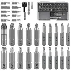 Enhanced Damaged Screw Extractor Kit with Sleeve Extension and Drill Bit - 33-Piece Set for Effortless Bolt Removal (33 PCS)