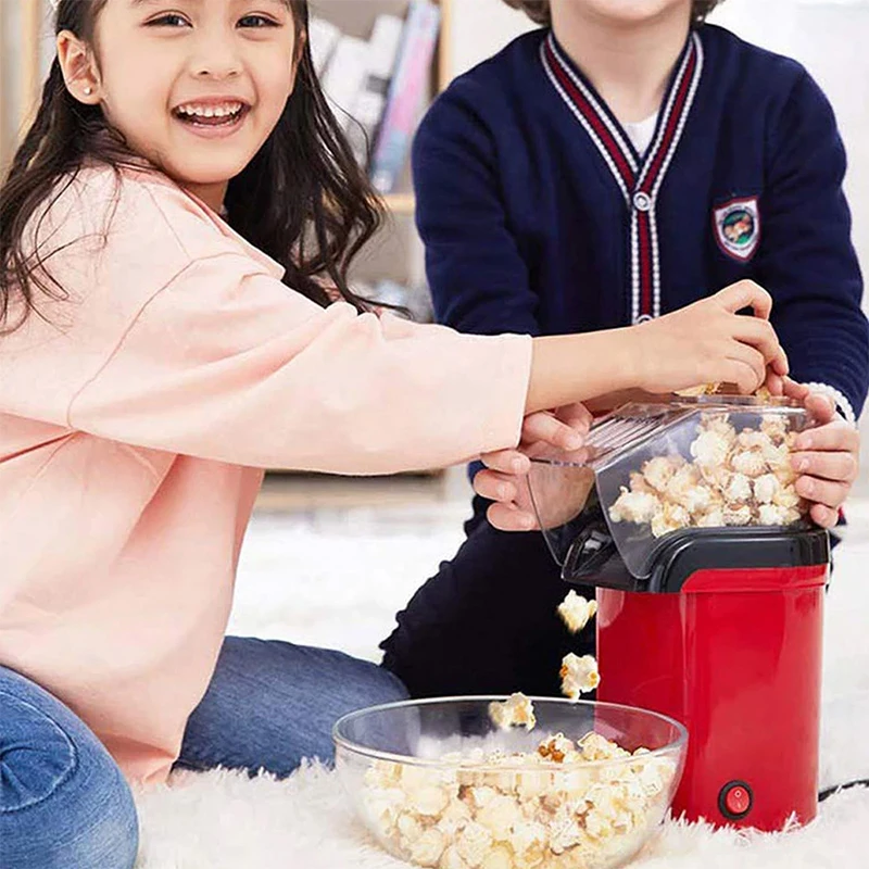 Hot Air Popcorn Machine Popcorn Making Machine Automatic for Home DIY Corn  Popper Children Gift 1200W