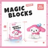 Sanrio Hello Kitty Micro Building Block Pochacco Cinnamoroll Kuromi Assembled 3D Model My Melody Mini Bricks Figure Toys 6