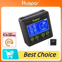 Huepar Digital Angle Gauge Protractor Electronic Bubble Angle Finder Dual Axis Level Box 0.01° Resolution V-Groove Magnetic 1