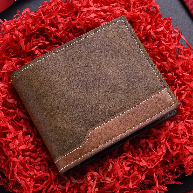 Sleek Tri-Fold Men's Business Wallet with Multi-Card Slots and Portable Design