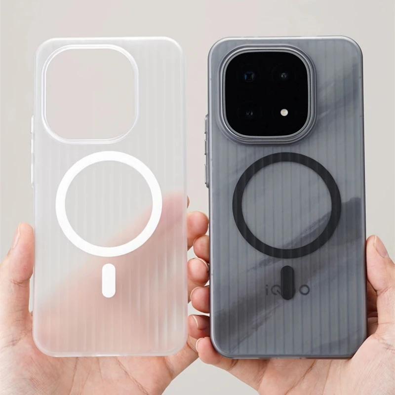 Magnetic Case For IQOO 15 Case MagSafe Matte Transparent Luggage