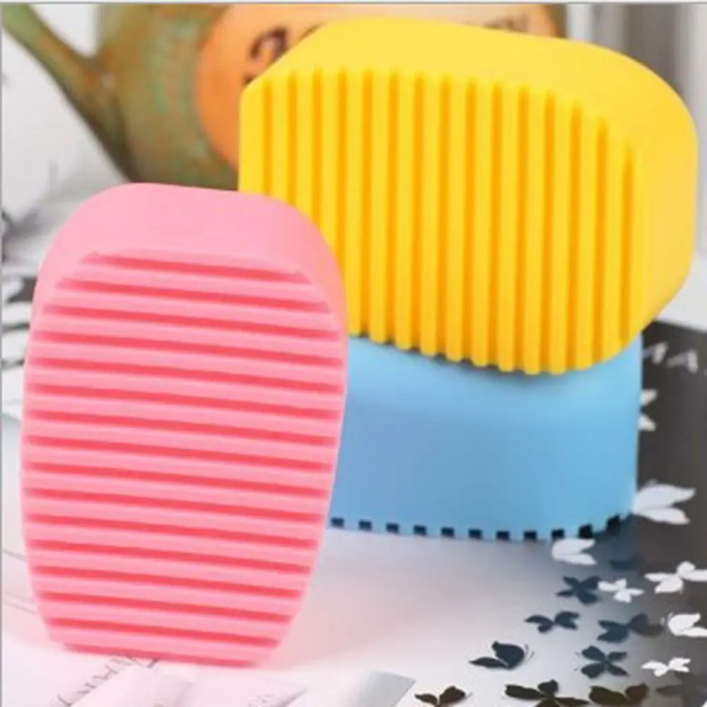 Mini Washboard In Silicone Color Caramella Portatile Antiscivolo Washboard Spazzola Per Scrub Flessibile Strumento Per La Pulizia Del Bagno