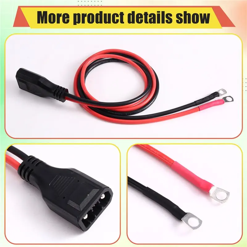 ABGH-50A 연장 케이블 8AWG, 에코플로우 델타용 확장 어댑터 케이블, 추가 배터리 케이블