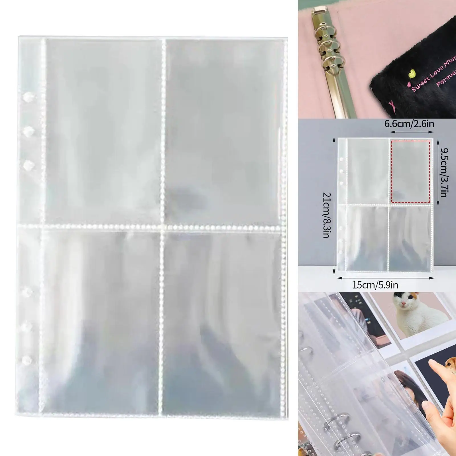 Photocard Sleeves Photo Holder Photo Binder Pages Photo Sleeves for Korean Idols