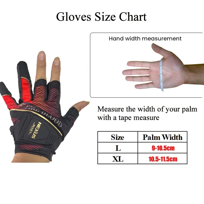Cycling Gloves Fishing Gloves 1 Pair Soft Leather Fishing Gloves for Men Anti Slip 3 Fingers Cut Sports Gloves Hiking Cycling Fishing Wear-resistant