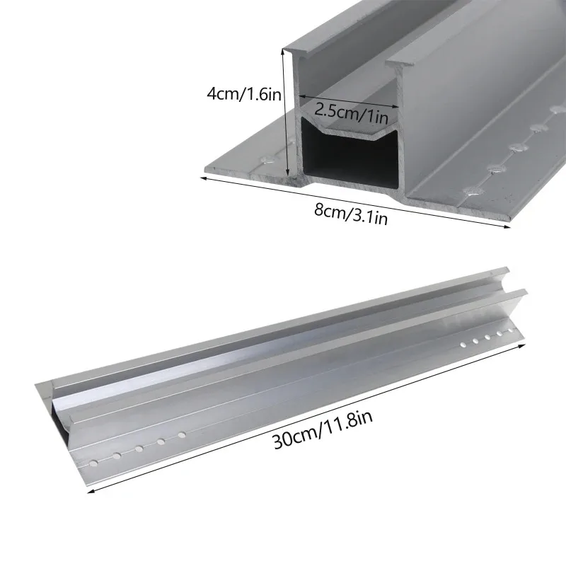 2/4 Set 300mm/400mm Solar Panel Module Aluminum Bracket Rail Roof Mount Solar Panel Mounting Bracket Pv Photovoltaic solar panel mounting set