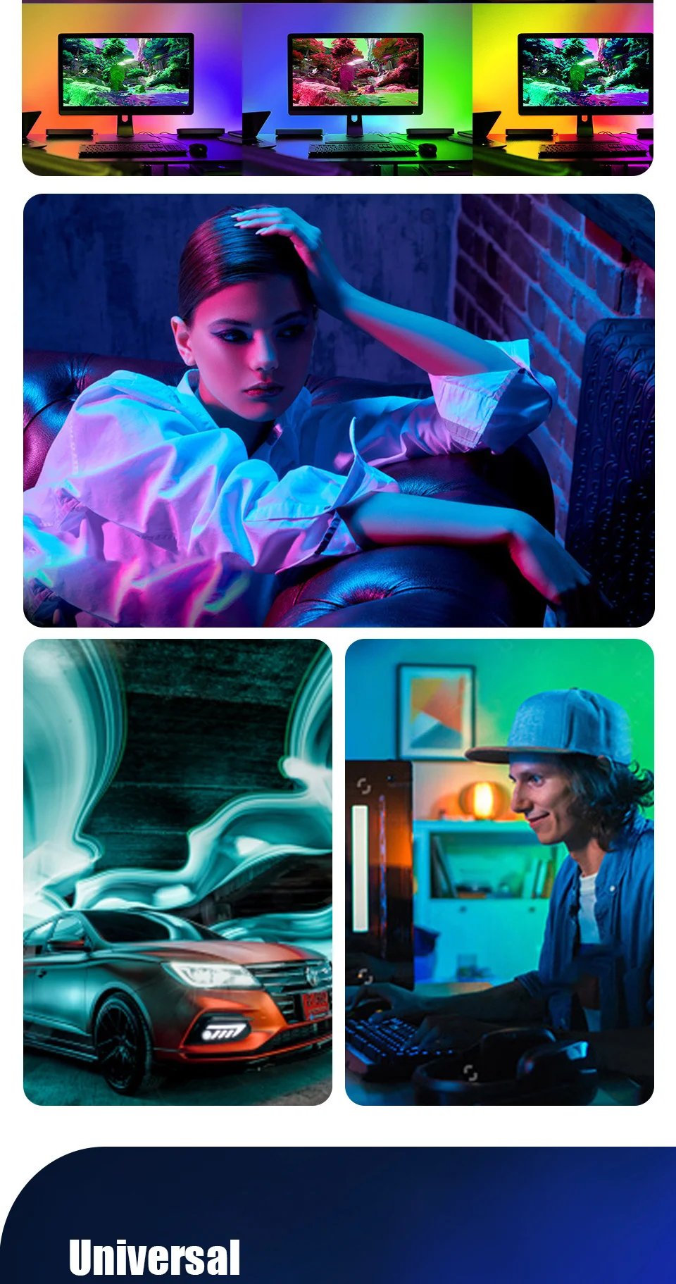 polegada 50cm handheld led varinha de luz