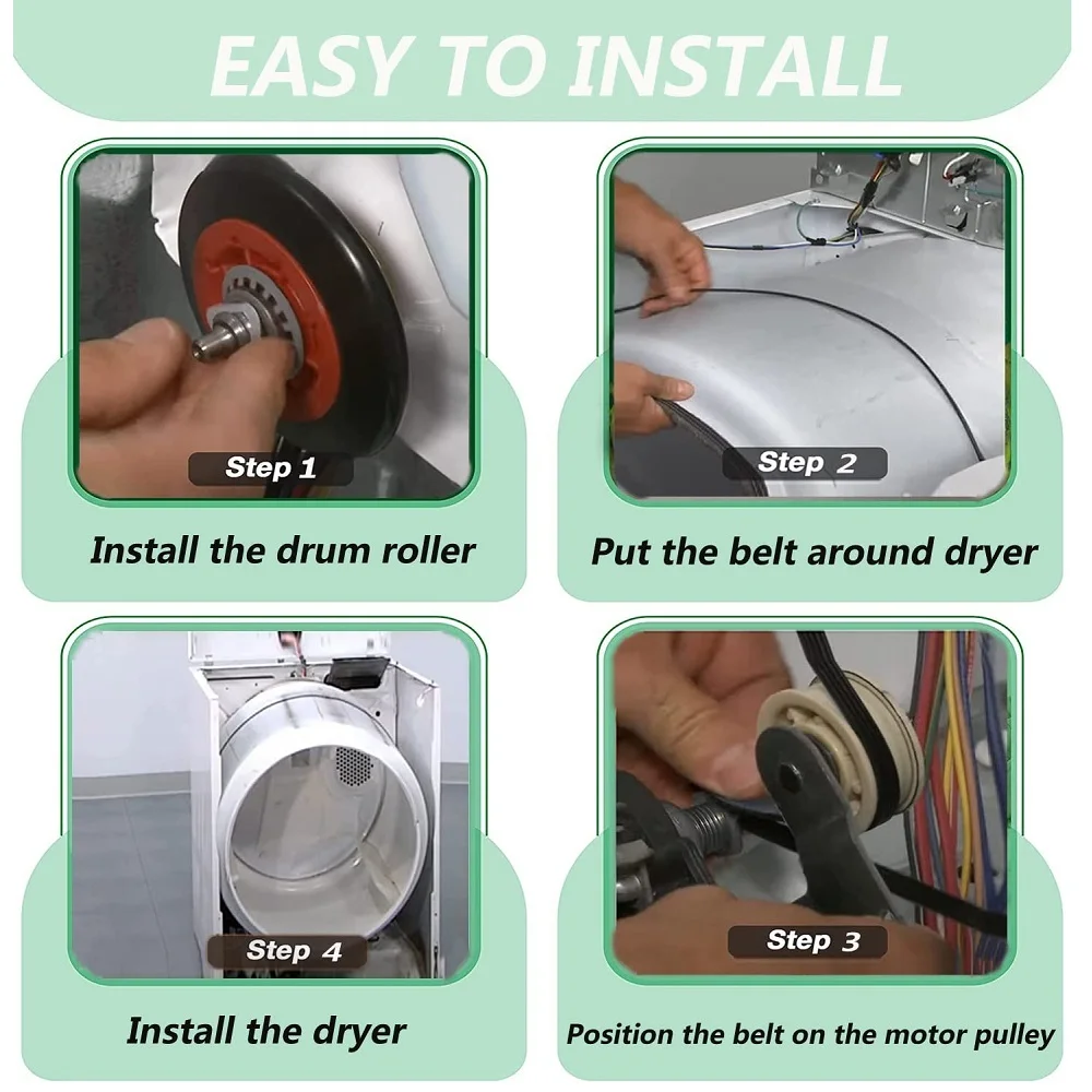 Description Picture 6 of item341241 Dryer Drum Belt for Whirlpool Kenmore Dryer 8066065 AP2946843 W10127457 PS346995 14210003 31531589 31001026 3394651