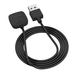 Magnetic USB Charging Cable Dock Adapter for Smartwatches - 3.3ft Replacement Accessory (Black)