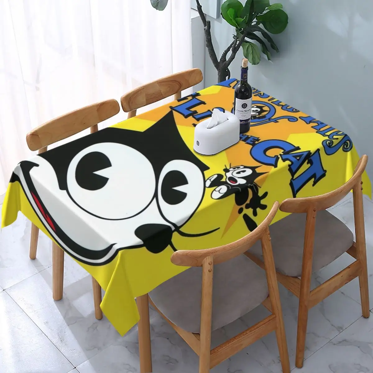 

Прямоугольная Водонепроницаемая скатерть из аниме «Кот», 45-50 дюймов