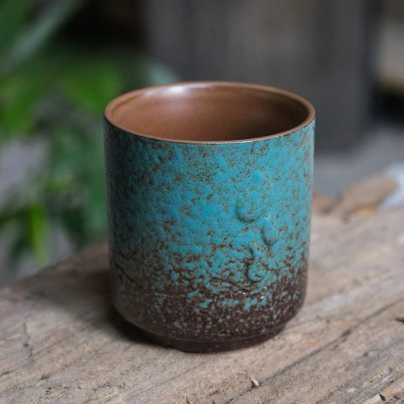 Kiln change Japanese rough pottery household master cup single cup tasting tea large creative personality kung fu tea cups