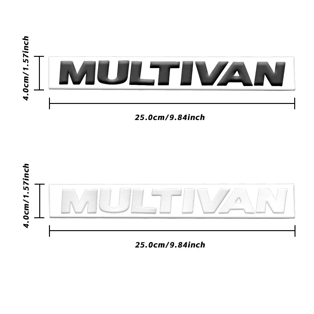 폭스바겐 마트웨이 T5 T6 개조 차량 로고 트렁크 영어 멀티밴 레터 라벨 블랙 액세서리 자동차 스티커